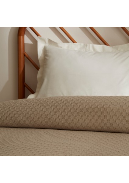 Lorena Çift Kişilik Bambu Jakkar Pike 200x230 cm Bej