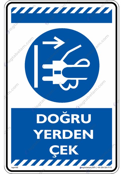 Doğru Yerden Çek/25x35cm/Etiket