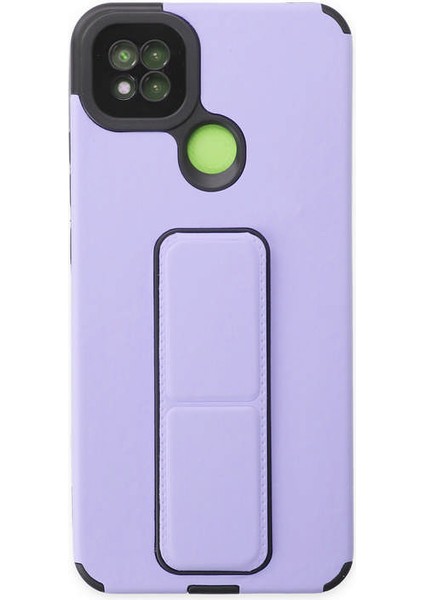 Xiaomi Redmi 9c Kılıf Mega Standlı Silikon - Lila 300099