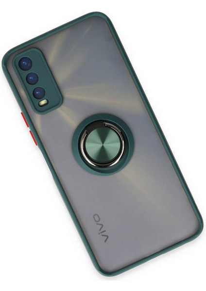 Vivo Y11S Kılıf Montreal Yüzüklü Silikon Kapak - Yeşil 300099 fiyatları