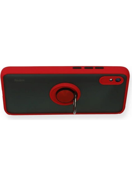 Xiaomi Redmi 9A Kılıf Montreal Yüzüklü Silikon Kapak - Kırmızı 300099 modelleri