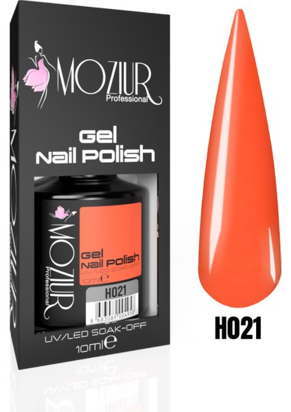 H021 UV LED Kalıcı Oje Canlı Turuncu Renk 10 ml Uzun Süreli Kullanım İçin fiyatları