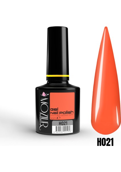 H021 UV LED Kalıcı Oje Canlı Turuncu Renk 10 ml Uzun Süreli Kullanım İçin modelleri