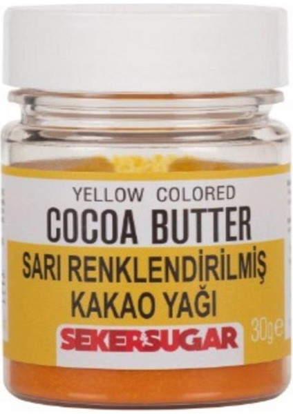 Sarı Yenilebilir Renklendirilmiş Kakao Yağı 30 gr