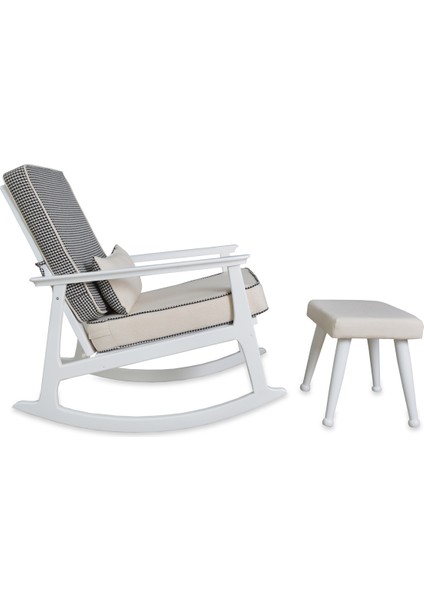 Iskandinav Lake Krem Minderli Puflu Sallanan Sandalye Dinlenme Koltuğu fiyatları