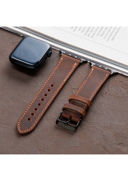 Apple Watch 42MM 44MM 45MM 49MM 3 / 4 / 5 / 6 / Se / 7 / 8 / 9 Ultra Ultra 2 Deri Kordon Deri Kayış Taba modelleri