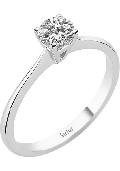 F Renk 0,50 Karat Pırlanta Tektaş Yüzük 0423R0043