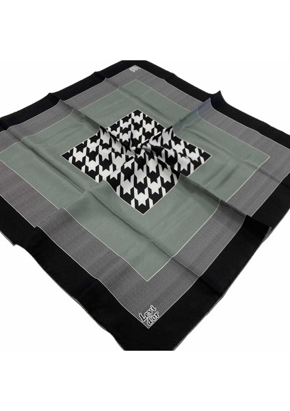 Çağla Yeşili Desenli Tivil Ipek Eşarp 21218