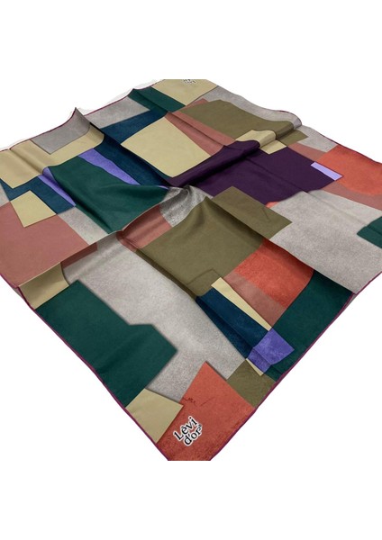 Soğan Kabuğu Desenli Tivil Ipek Eşarp 21089