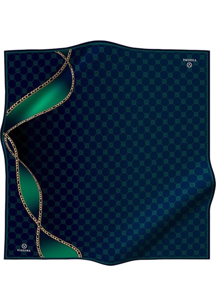 Lacivert-Zümrüt Yeşili Tivil Ipek Eşarp DGN51333-0033-0036 fiyatları