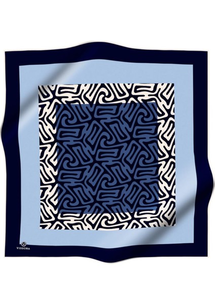 Tivil Indigo Lacivert Desenli Ipek Eşarp DGN51373-31-33 fiyatları