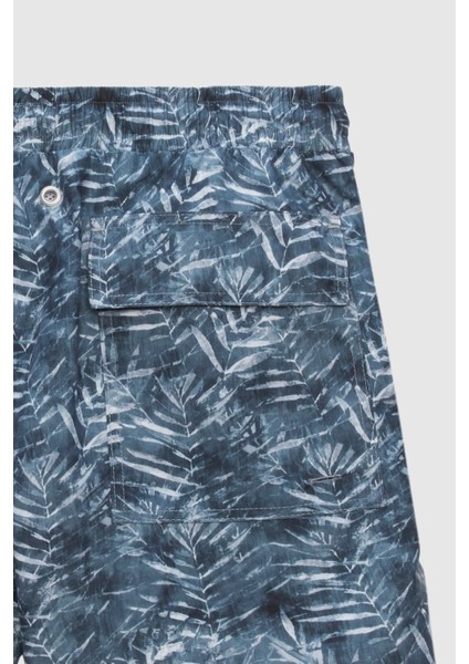Regular Fit Gri Baskılı Şort Mayo 0HC62AD18101M fırsatları
