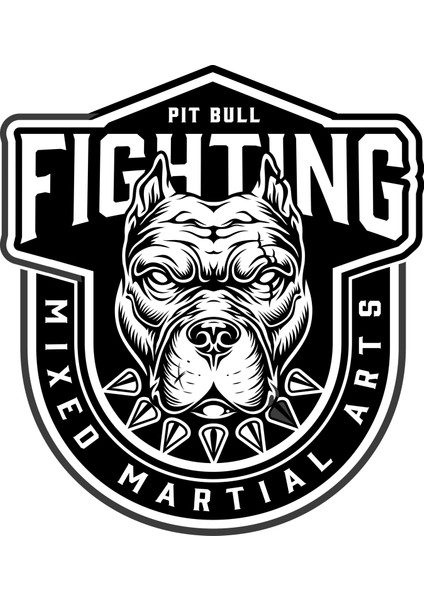 Pitbull Fight Club Folyokesim Oto Duvar Laptop Sticker