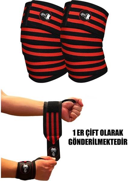 2'li Fitness Bilekliği + 2'li Fitness Diz Bandajı Seti Ağırlık Bilekliği Fitness Dizliği 4 Parça
