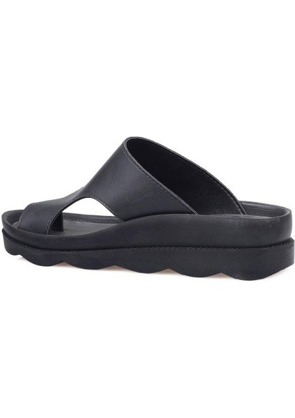 1742 Siyah Cilt Comfort Casual Bayan Terlik fiyatları