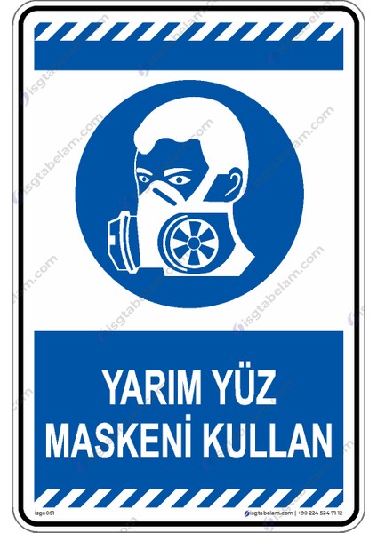 Yarım Yüz Maskeni Kullan/25x35cm/Etiket