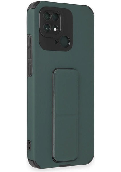 Xiaomi Poco C40 Kılıf Mega Standlı Silikon - Yeşil