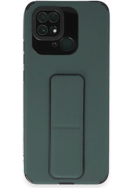 Xiaomi Poco C40 Kılıf Mega Standlı Silikon - Yeşil