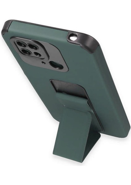 Xiaomi Poco C40 Kılıf Mega Standlı Silikon - Yeşil