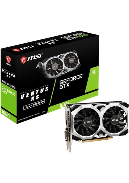 Msı Geforce GTX1650 D6 Ventus Xs Ocv1 4gb Gddr6 128BIT 1xhdmı 1xdp 1xdvı Ekran Kartı