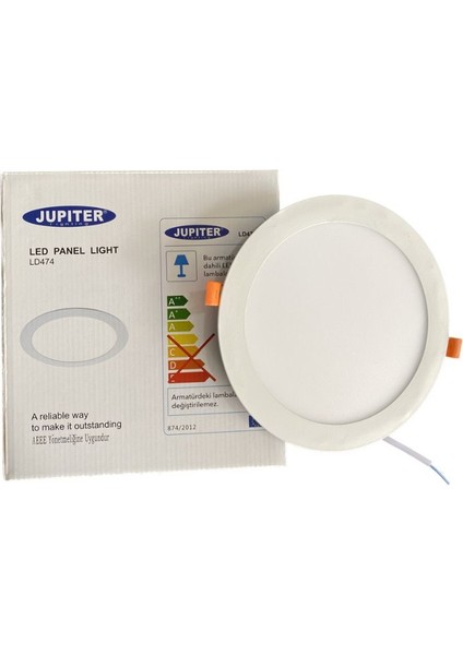 LD474 Slim Yuvarlak LED Panel 15W (4000K) 5 Adet