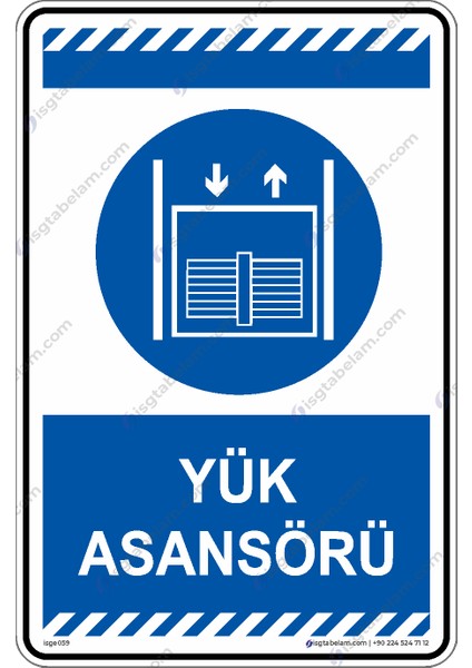 Yük Asansörü/25x35cm/Etiket
