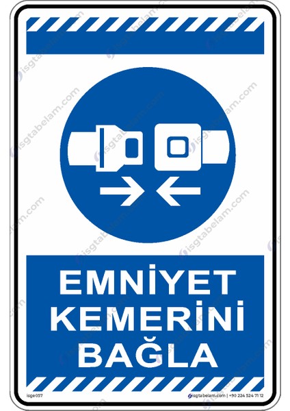 Emniyet Kemerini Bağla/25x35cm/Etiket