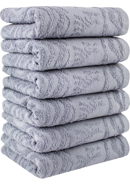 Zebra Desenli 6'lı Havlu Seti 30 x 50 cm Gri fiyatları
