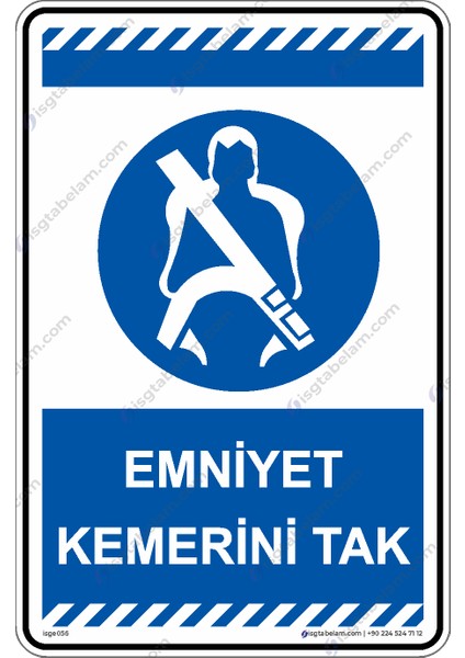 Emniyet Kemerini Tak/25x35cm/Etiket fiyatları