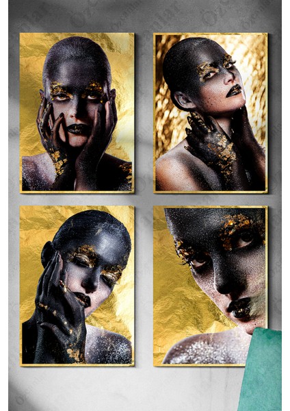 Güzellik Merkezi Kuaför Çerçevesiz Çerçeve Görünümlü 4 Parça Mdf Duvar Tablo Seti Lazer Kesim fiyatları