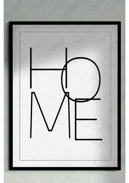 Home Temalı Çerçevesiz Çerçeve Görünümlü 2 Parça Mdf Duvar Tablo Seti Güneş Tablo Set