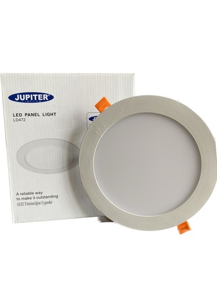 LD472 Slim Yuvarlak LED Panel 12W (6500K) 5 Adet