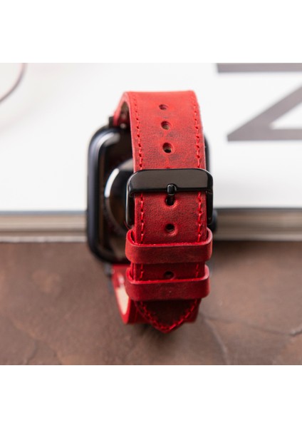 Apple Watch 42MM 44MM 45MM 49MM 3 / 4 / 5 / 6 / Se / 7 / 8 / Ultra Deri Kordon Deri Kayış