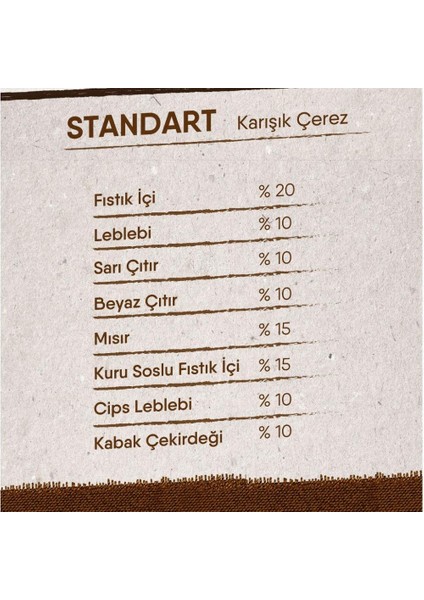 Standart Dökme Kına Karışık Kuruyemiş Çakır Çerez 5 Kg.