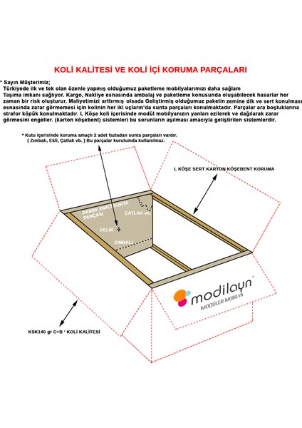 Modilayn Afra Çok Amaçlı - Banyo - Mutfak - Erzak - Kavonoz - Kiler - Ayakkabı Dolabı, Beyaz