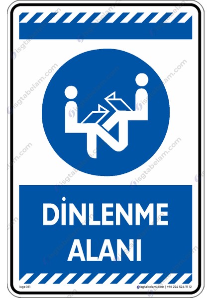Dinlenme Alanı/25x35cm/Etiket fiyatları