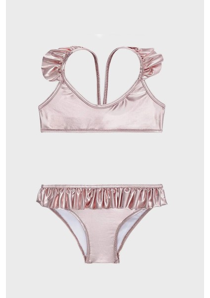 Abbey Fırfırlı Kolay Kuruyan Uv Korumalı Parlak Bikini Kız Çocuk Bikini SB2313000116