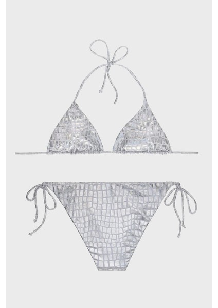 Silver Kolay Kuruyan Uv Korumalı Parlak Bikini Bayan Bikini SB2343000303