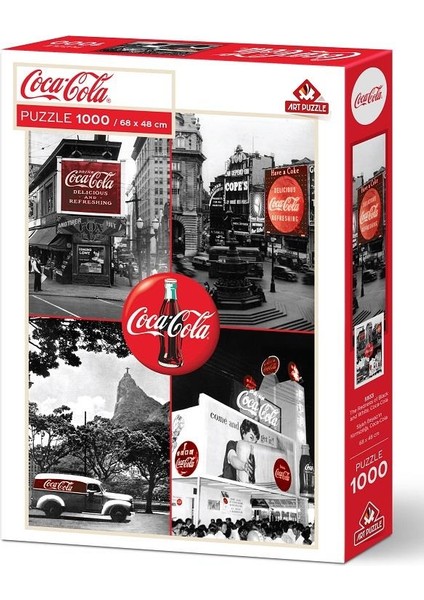 Art Puzzle Coca-Cola Siyah Beyaz'ın Kırmızılığı 1000 Parça Puzzle