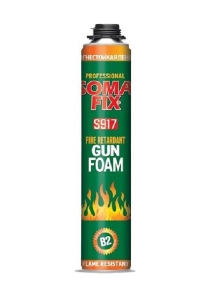 2 Adet 750 ml Somafix Tabancalı B2 Yangına Dayanıklı Poliüretan Köpük Köpük Tabancası Köpük Temizleyici Seti