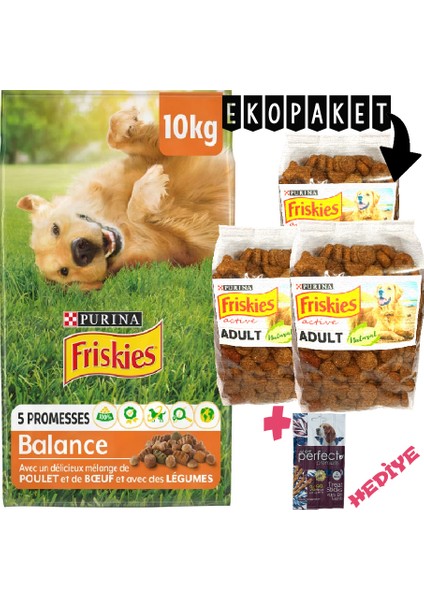 Purina Friskies Active Etli Köpek Maması 3kg Ekopaket