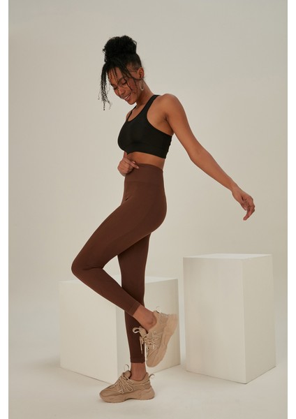 Kahve Seamless Dikişsiz Toparlayıcı Açık Tayt Belden Inceltici ve Sıkılaştırıcı Yüksek Bel indirimleri