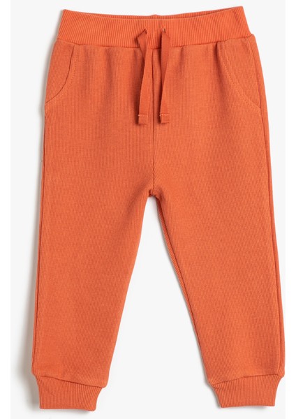 Basic Jogger Eşofman Altı Beli Bağlamalı Kaşkorse Pamuklu