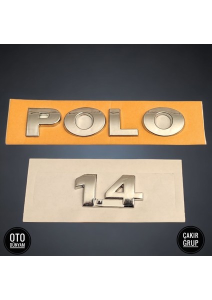 Polo ve 1.4 Yazısı 3m 3D Nikelaj Kaplama Krom Ithal