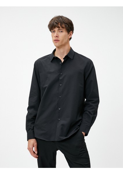 Spor Gömlek Slim Fit Klasik Yaka Uzun Kollu Non Iron modelleri