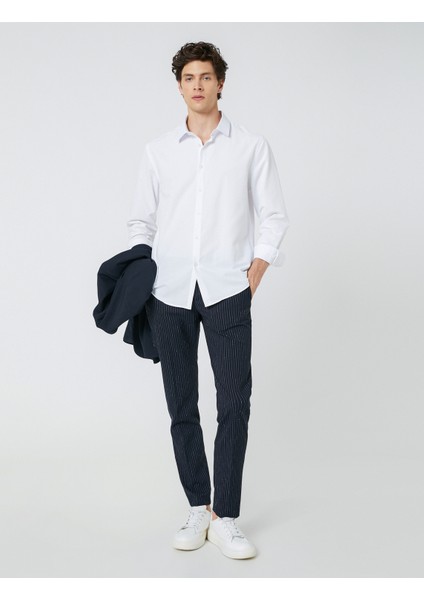 Spor Gömlek Slim Fit Klasik Yaka Uzun Kollu Non Iron fiyatları