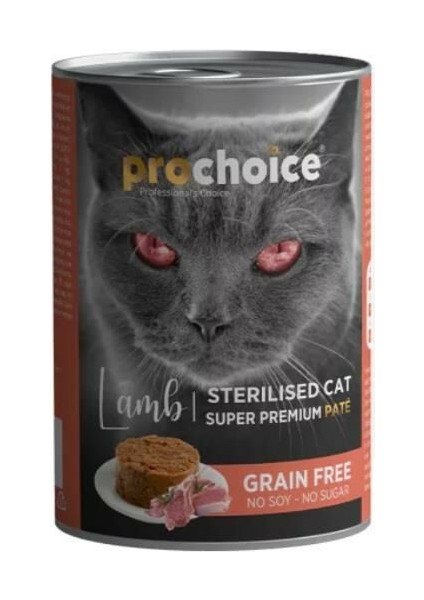 Prochoice Kısırlaştırılmış Kediler Için Kuzulu Konserve Kedi Maması 400 gr