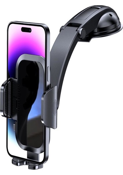 Ayna ve Torpido Montajlı Hidrolik Kanatlar 360° Dönebilen Başlık Vantuzlu Araç Içi Telefon Tutucu