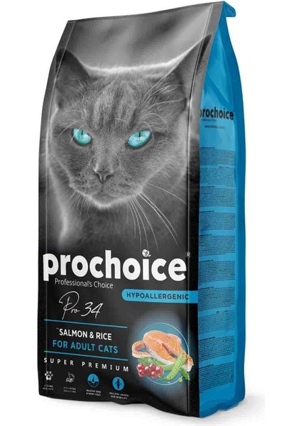 Pro 34 Salmonrice Somonlu Yetişkin Kedi Maması 15 kg