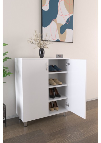 4 Raflı Ayakkabı Dolabı Antre Hol Çok Amaçlı Ayakkabılık